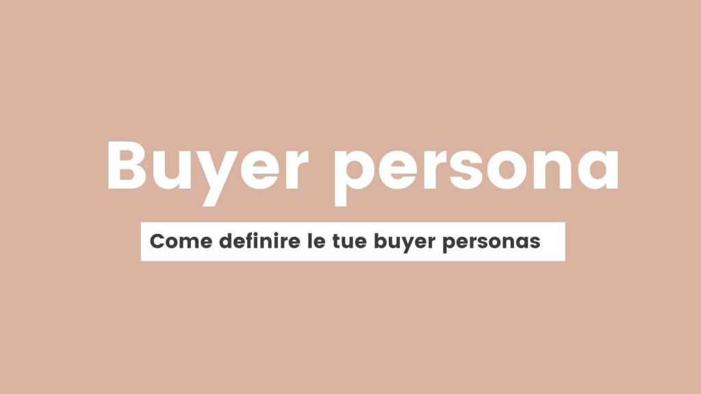 Copertina come definire le buyer persona