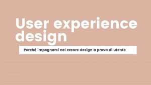 Copertina user experience design