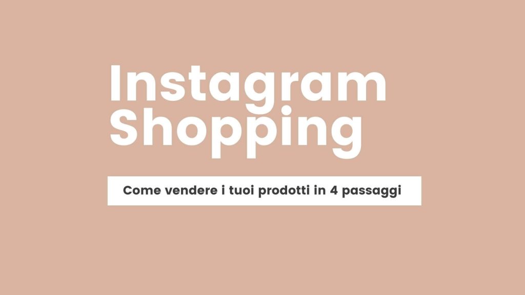 Copertina vendere con instagram shopping